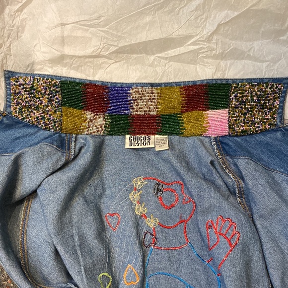 Vintage Chico’s Design Denim Jacket Size 1 - Picture 5 of 5